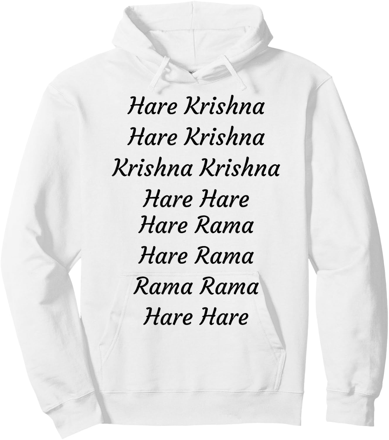 Hare Krishna Maha Mantra Sanskrit Chanting Yoga Meditation Hoodie - Hoodie | White