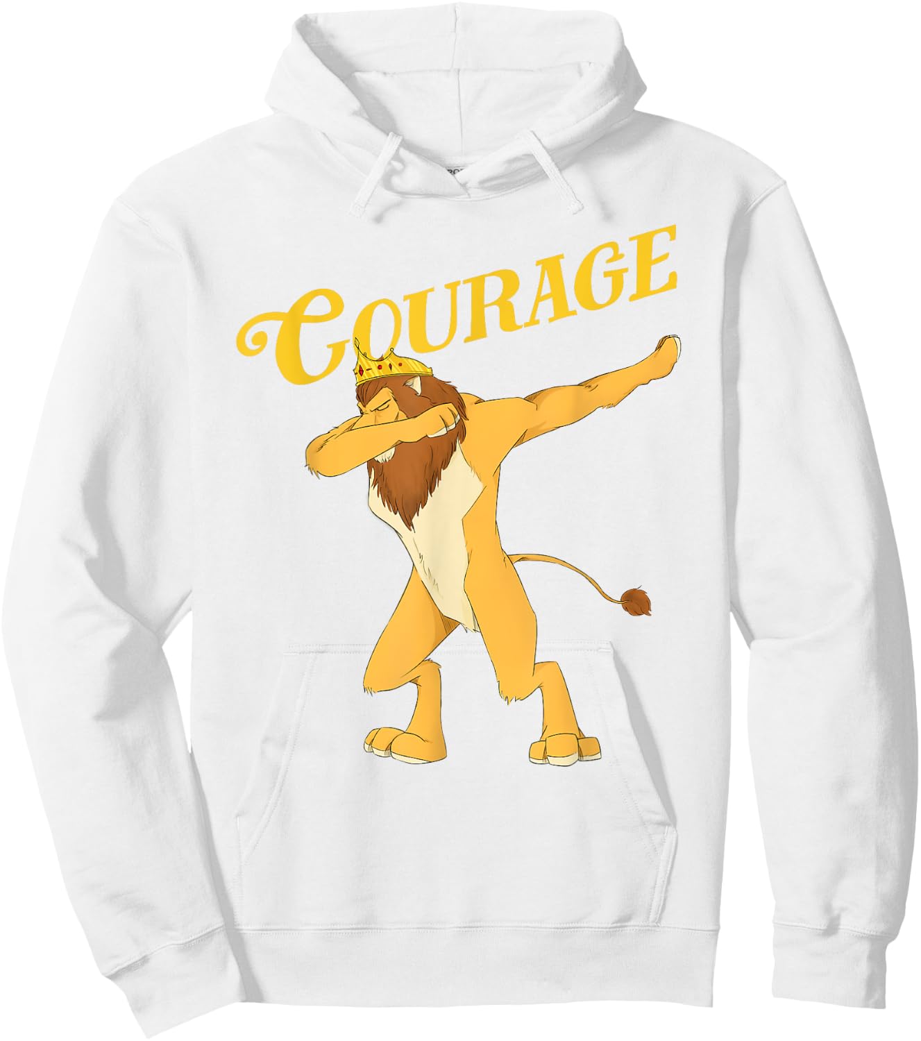 Cowardly Lion Dab - The Wizard Of Oz - Courage Hoodie - Hoodie | White