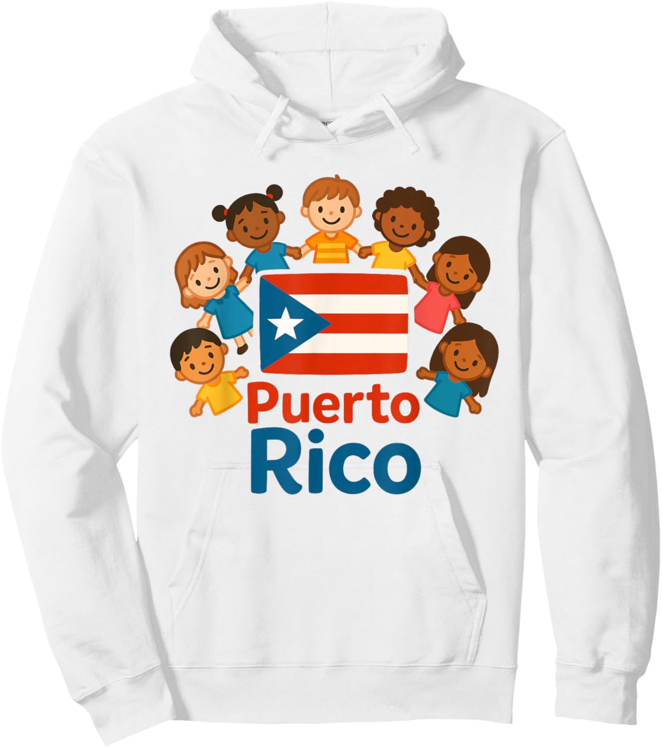 Puerto Rico Kids Flag Unity Boricua Pride Hoodie - Hoodie | White