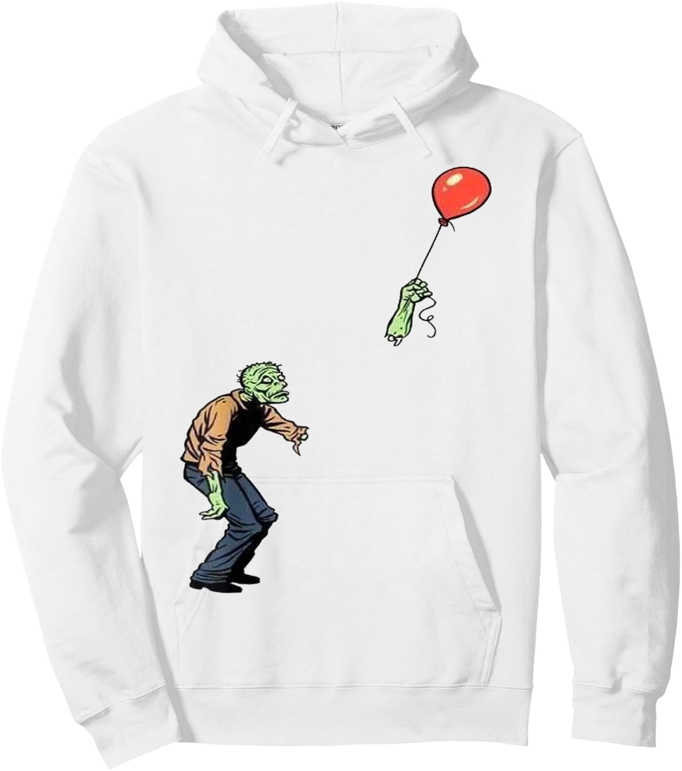Zombie lost his balloon Hoodie - Hoodie | White