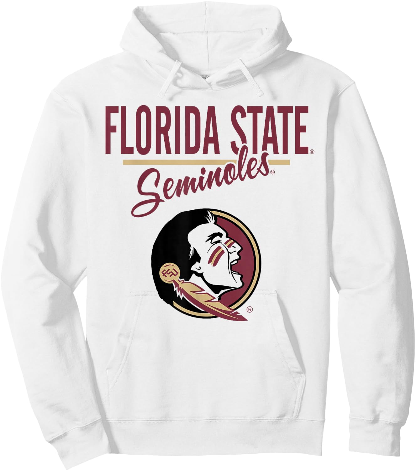 Florida State Seminoles Mascot White Officially Licensed Hoodie - Hoodie | White