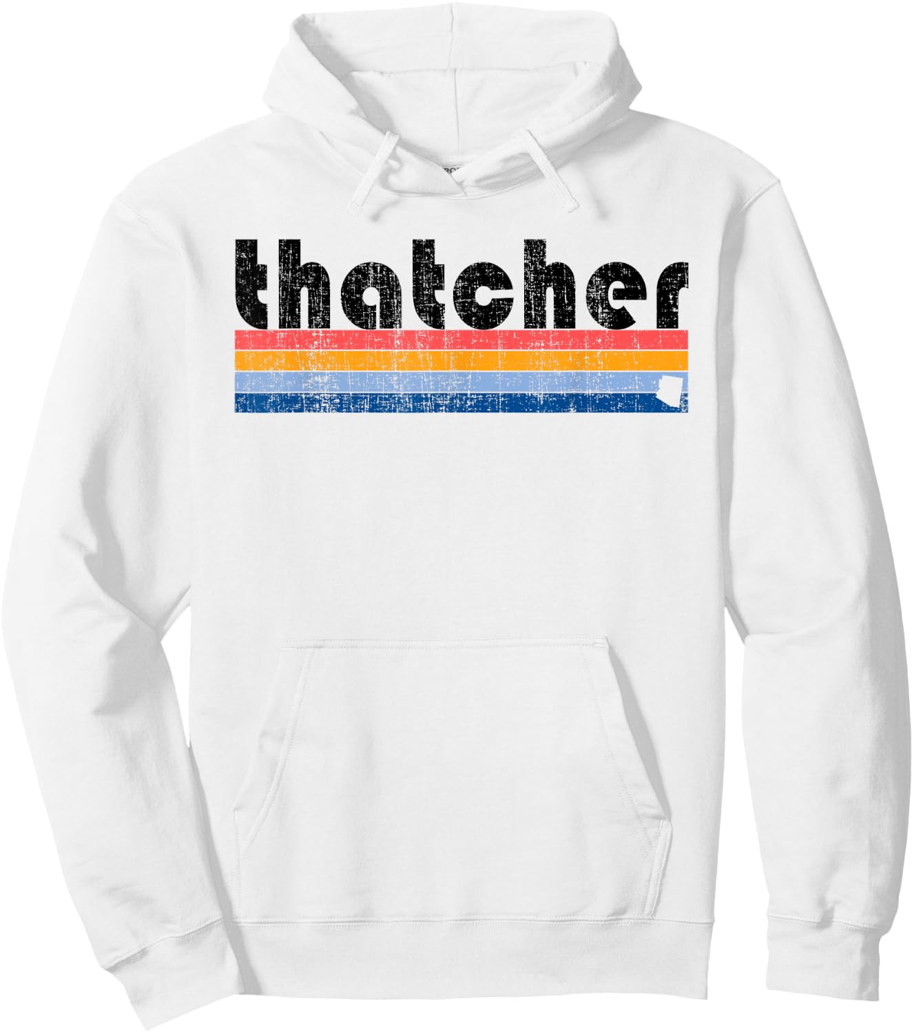 Vintage 80s Style Thatcher AZ Hoodie - Hoodie | White