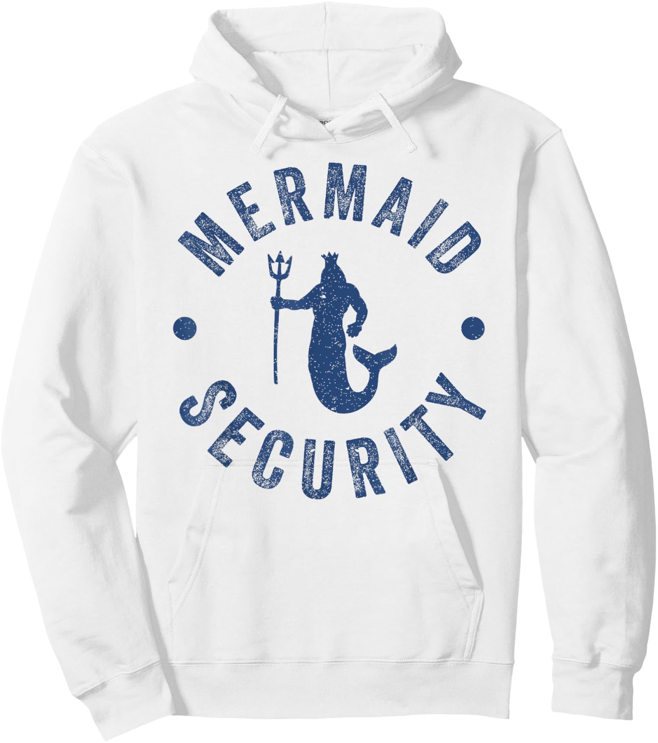 Funny Costume Men Boys Mermaid Security Hoodie - Hoodie | White