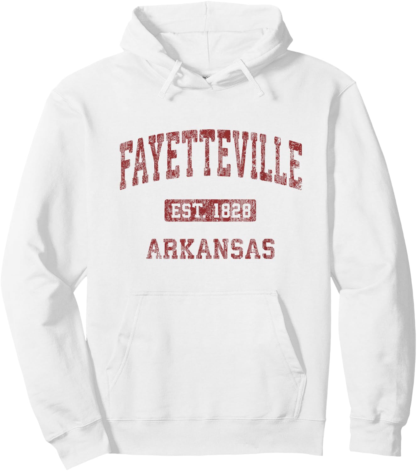 Fayetteville Arkansas AR Vintage Athletic Sports Design Hoodie - Hoodie | White