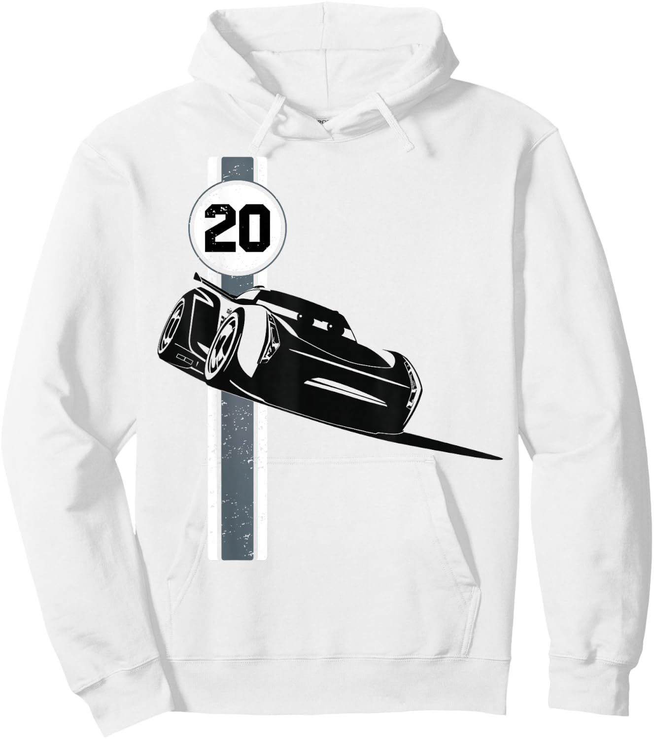 Disney Pixar Cars 3 Jackson Storm Vintage Retro Drift Logo Hoodie - Hoodie | White