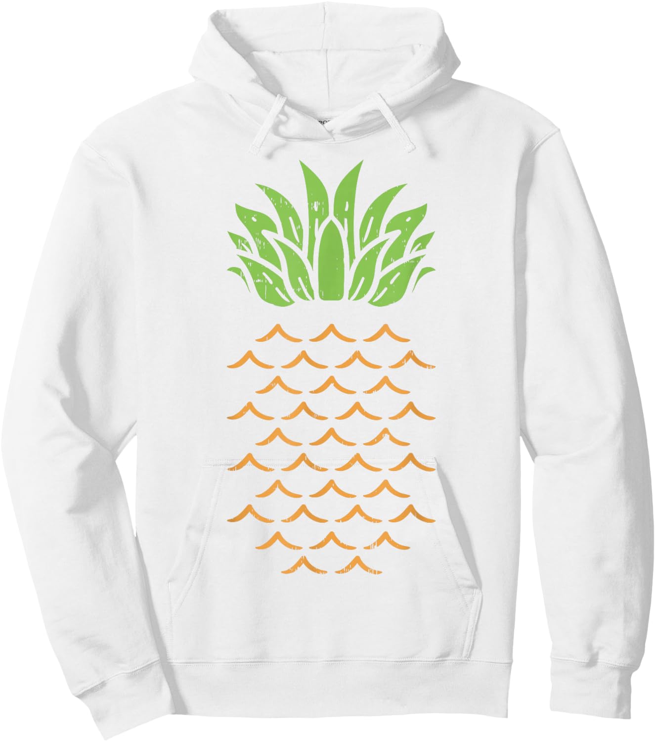 Pineapple Funny Fruit Food Lazy DIY Easy Halloween Costume Hoodie - Hoodie | White