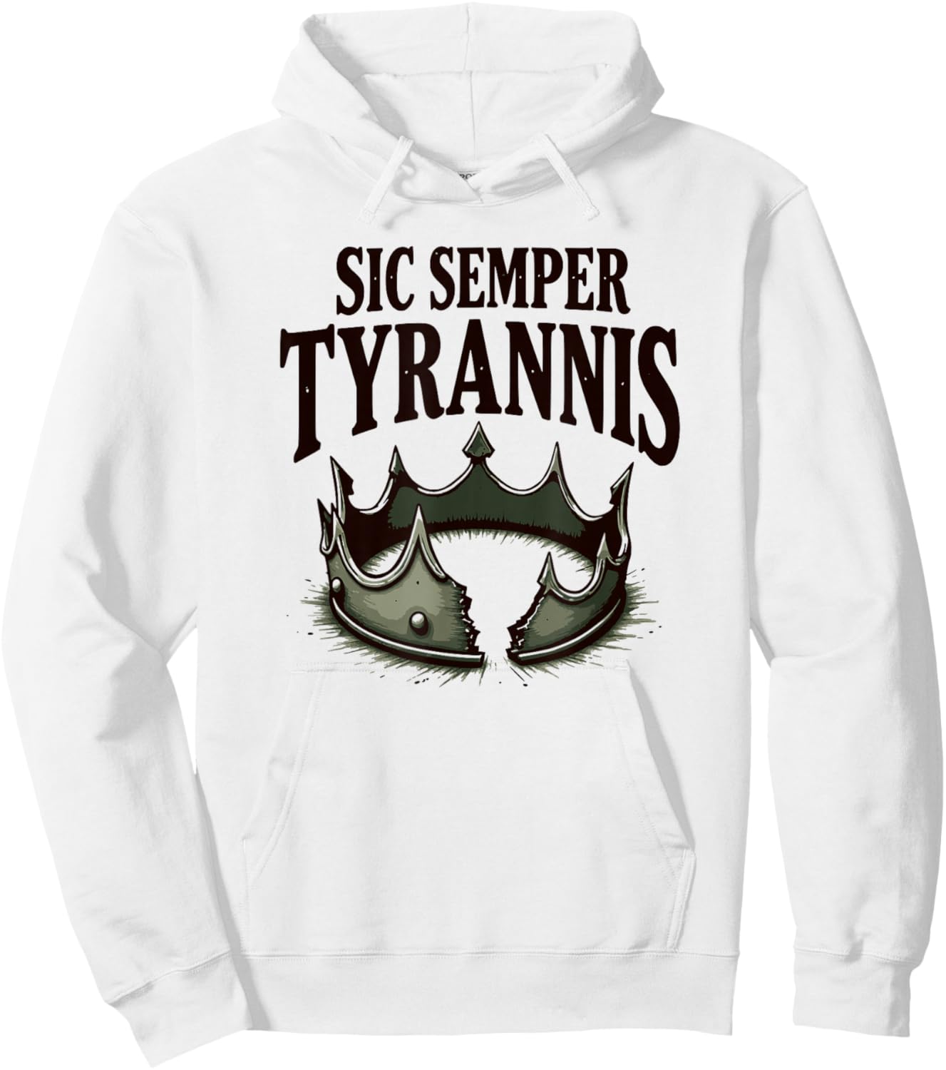 Sic Semper Tyrannis Broken Crown Defiance Hoodie - Hoodie | White