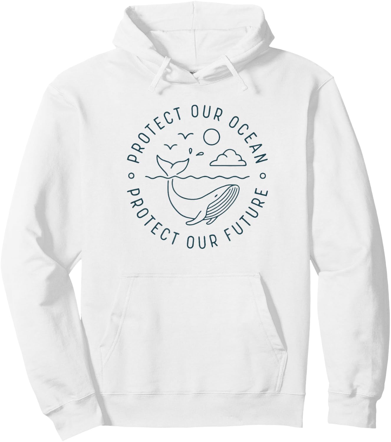 Protect Our Ocean Protect Our Future Whale Ocean Hoodie - Hoodie | White