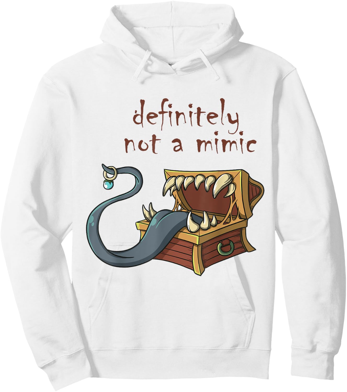 Roleplaying RPG Mimic Meme Joke Engagement Bride Groom Gift Hoodie - Hoodie | White