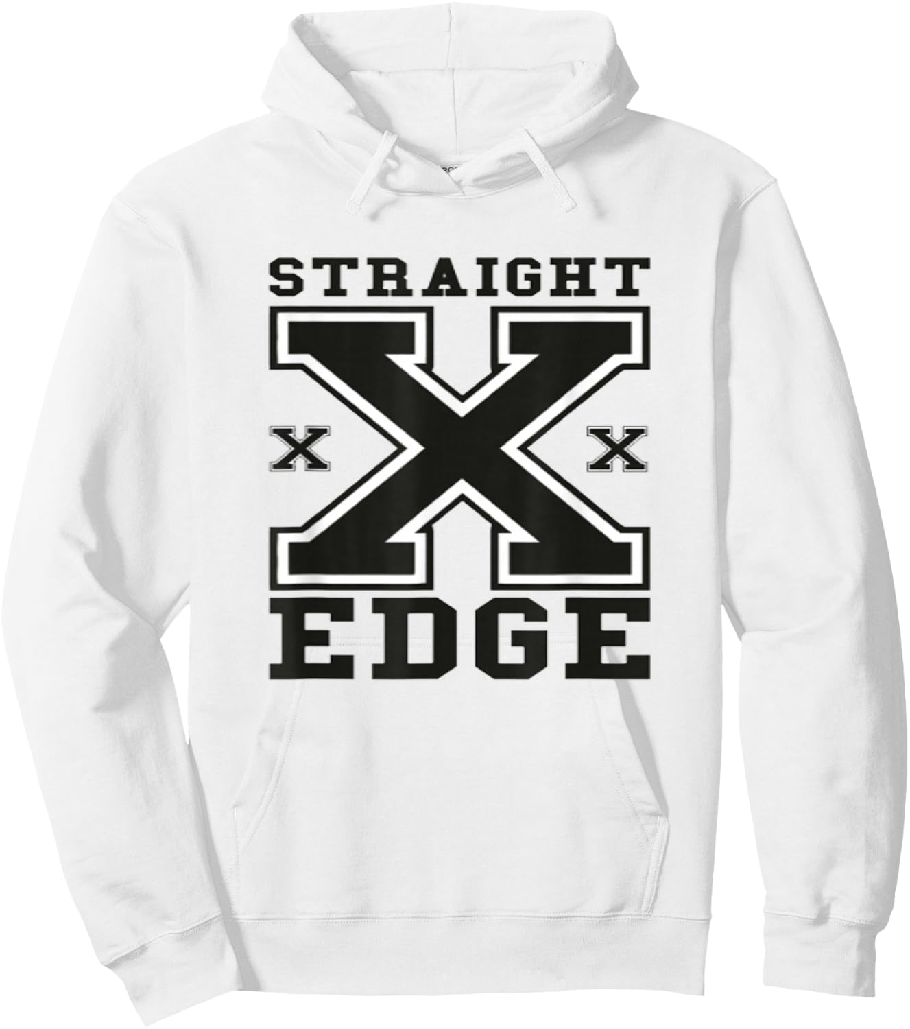 Straight Edge XXX Distressed Style Hoodie - Hoodie | White