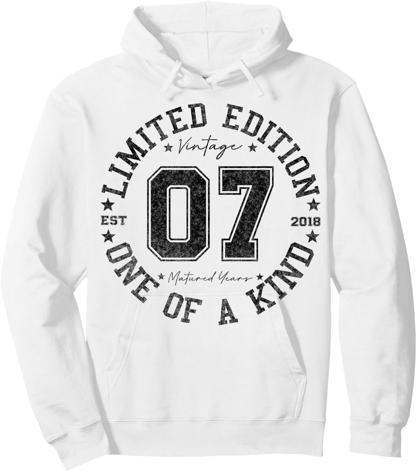 7 Year Old Gifts Vintage 2018 Limited Edition 7th Birthday Hoodie - Hoodie | White
