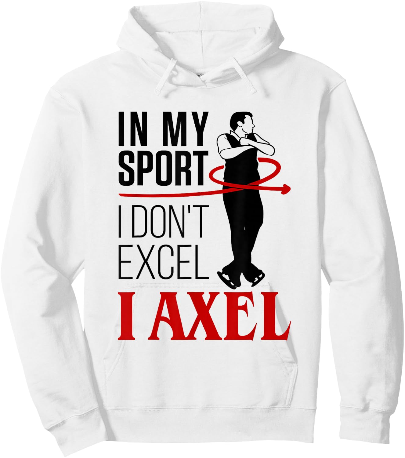 Figure Skating Axel Men Boys Ice Skater Hoodie - Hoodie | White