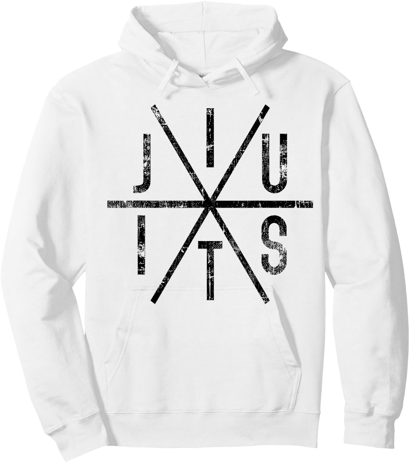 Brazilian Jiu Jitsu - BJJ Distressed - Black Ink Hoodie - Hoodie | White