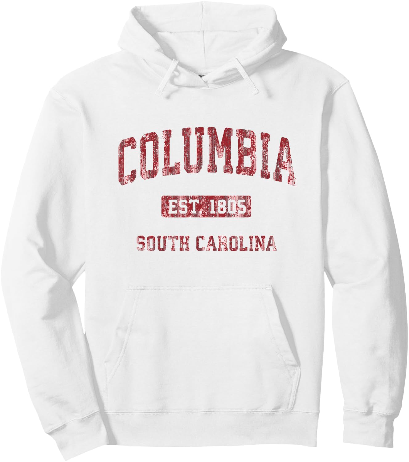 Columbia South Carolina SC Vintage Athletic Sports Design Hoodie - Hoodie | White