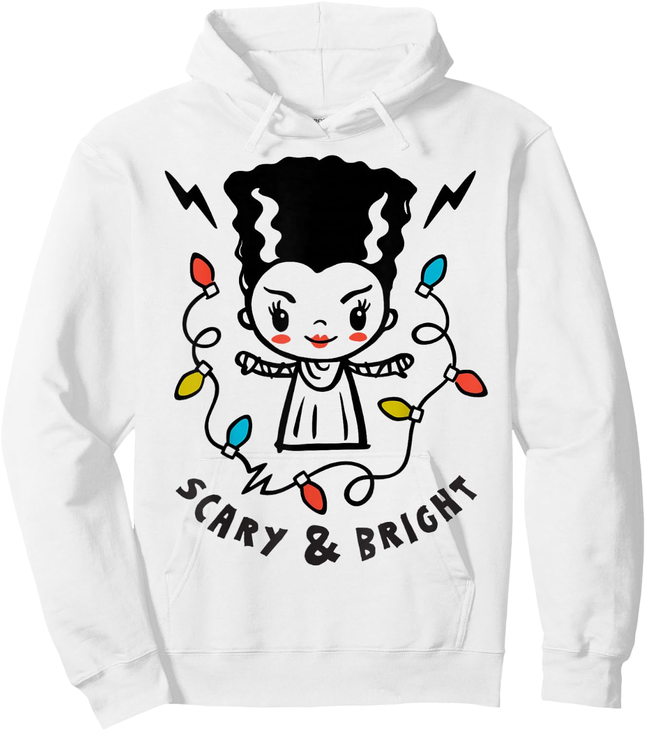 Universal Monsters Christmas Scary And Bright Bride Hoodie - Hoodie | White