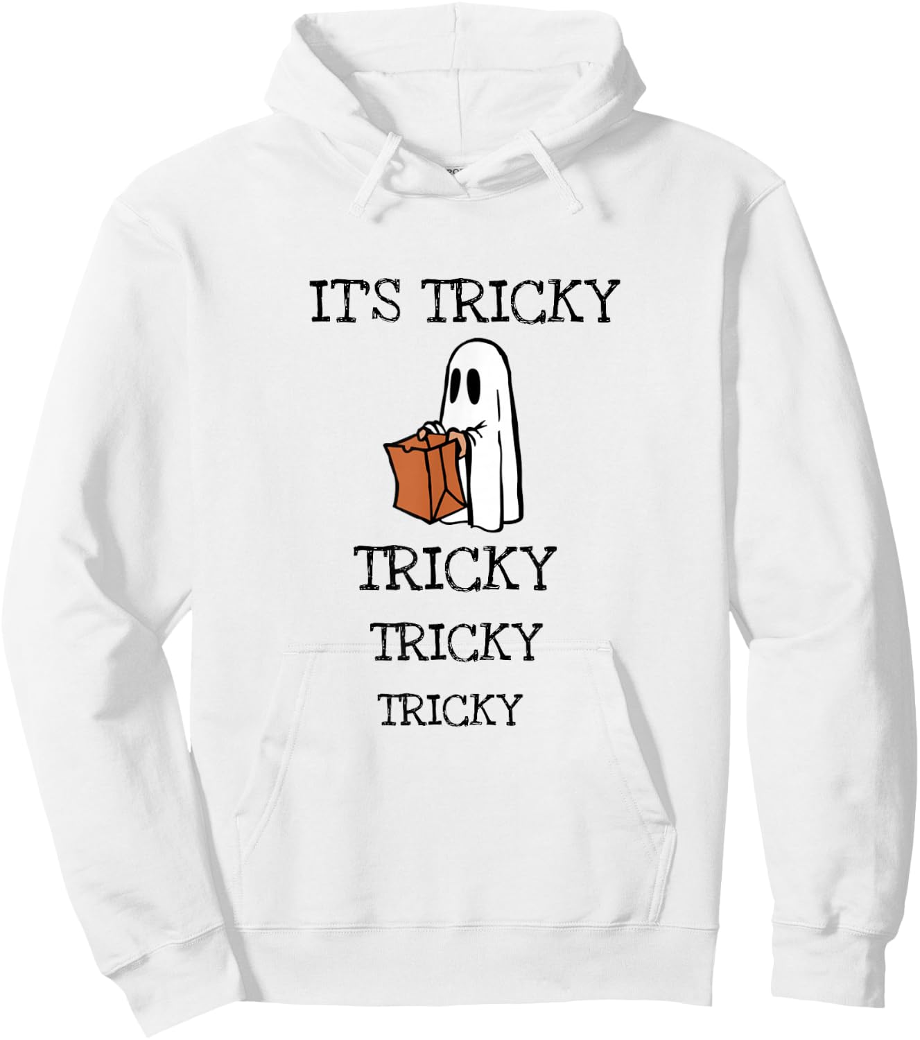 It's Tricky Tricky Ghost Halloween Funny Music Hoodie - Hoodie | White