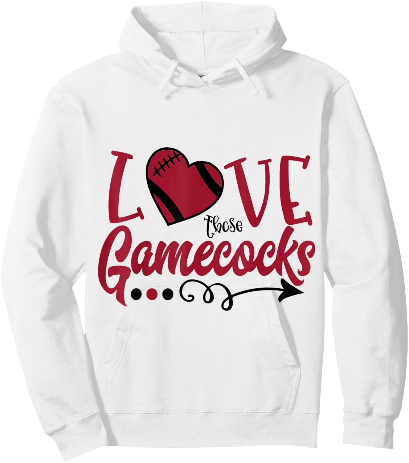 Love Those Gamecocks Football Spirit Hoodie - Hoodie | White
