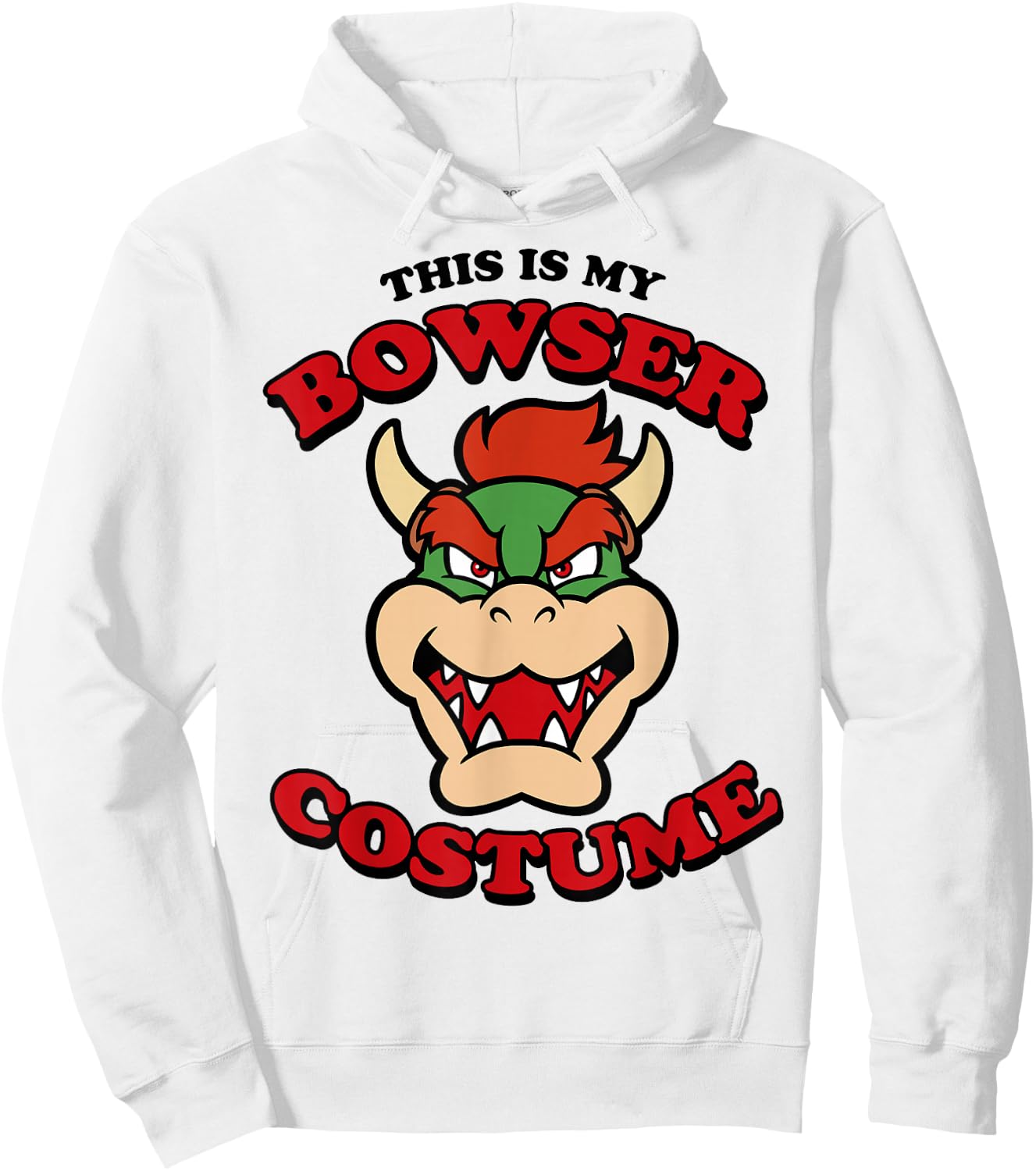 Nintendo Super Mario Bowser Costume Graphic Hoodie - Hoodie | White