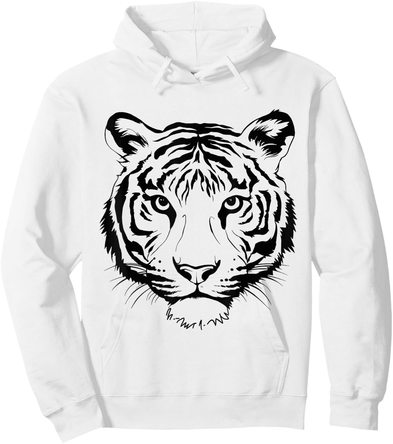 Orange Tiger Face Wild Animals Men Kids Tiger Head Hoodie - Hoodie | White