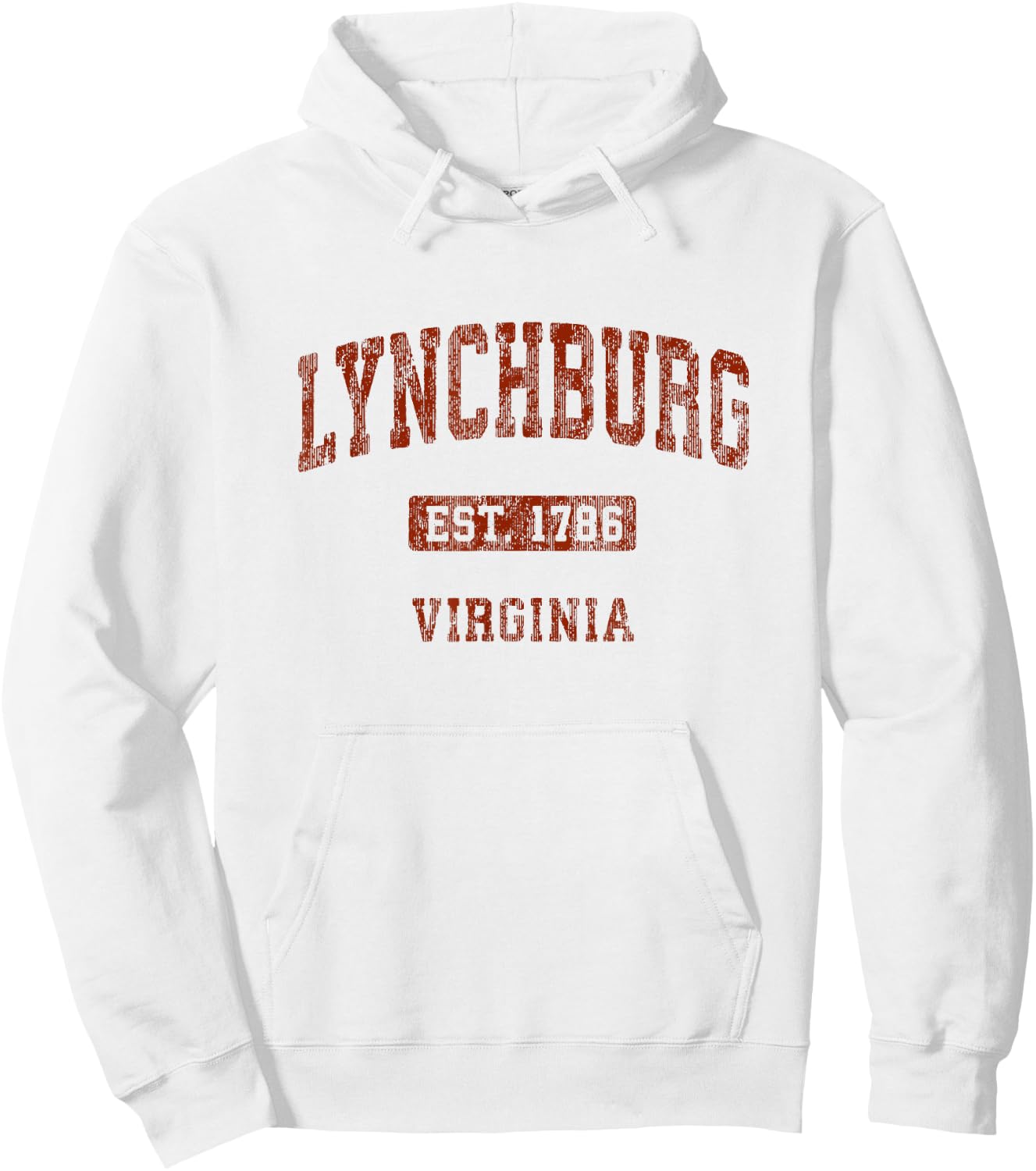 Lynchburg Virginia VA Vintage Athletic Sports Design Hoodie - Hoodie | White