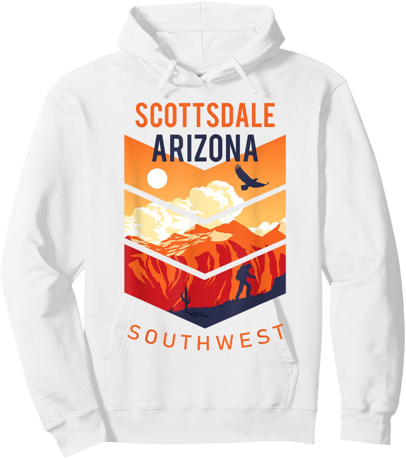Scottsdale Arizona Native Home State Vintage Southwest Hoodie - Hoodie | White