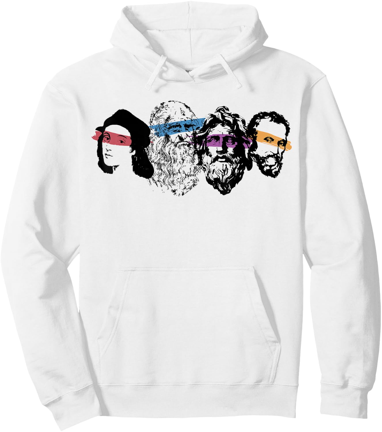 Renaissance Ninja Artist Drawing Hoodie - Hoodie | White