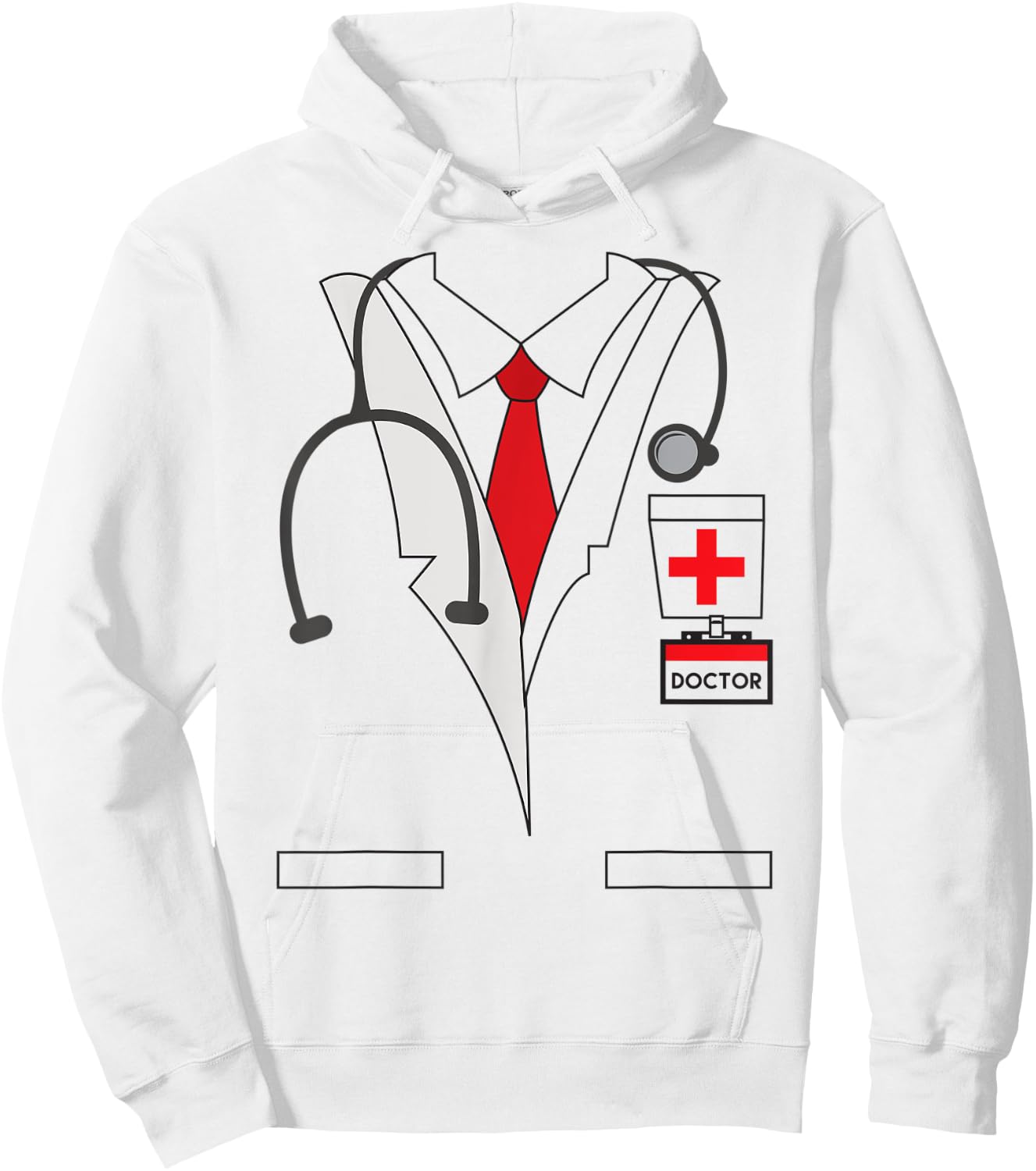 Physician ER Doctor Halloween Costume Dr Stethoscope Hoodie - Hoodie | White