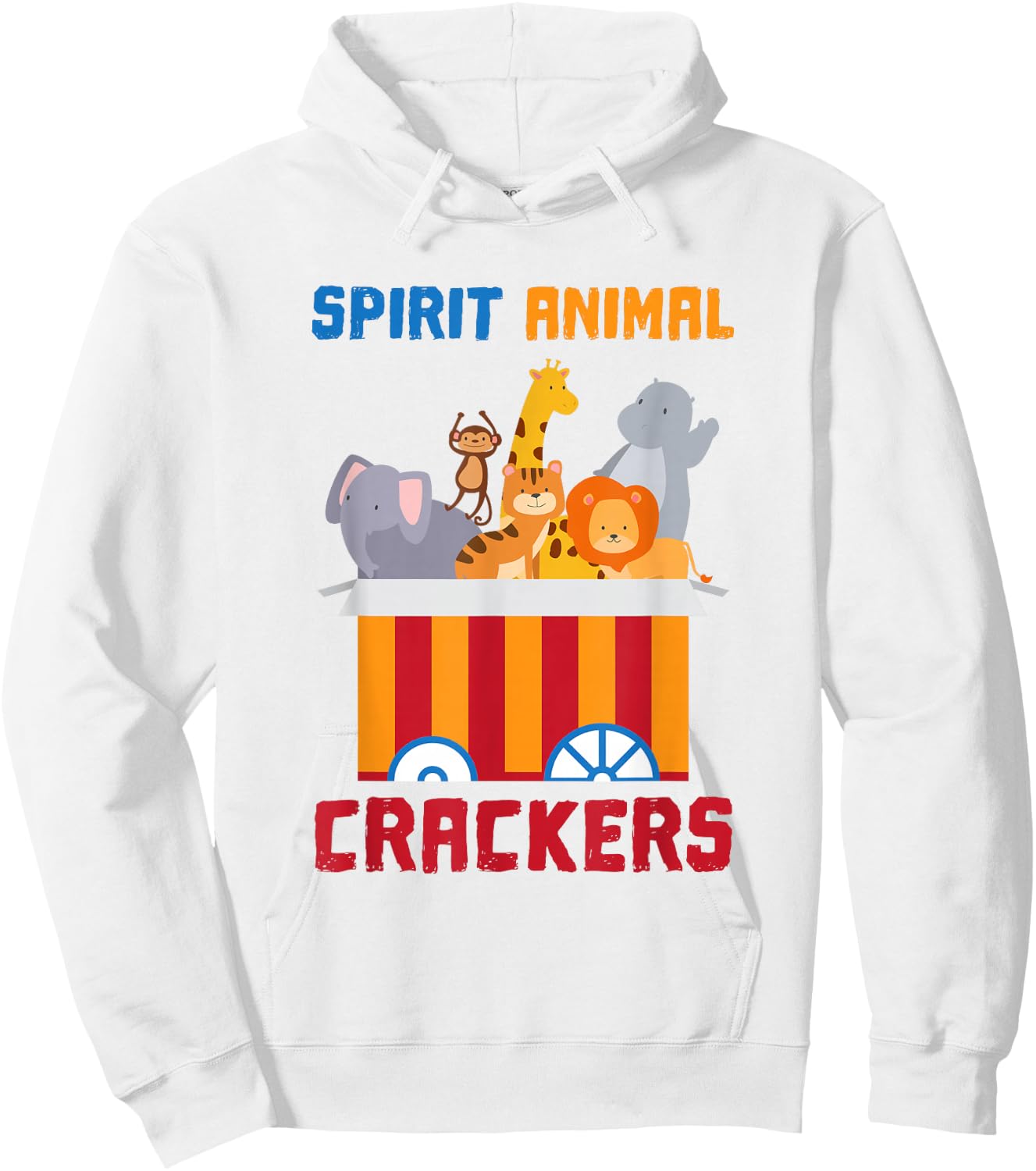 Spirit Animal Crackers | Spirit Animal Shirt Hoodie - Hoodie | White