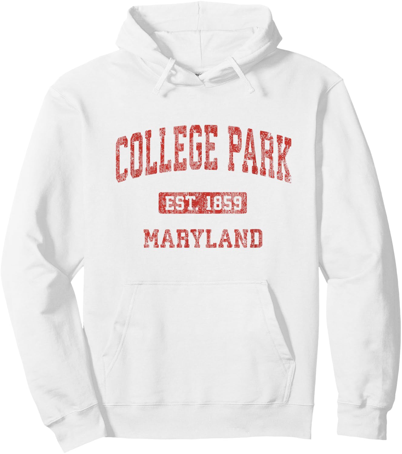College Park Maryland MD Vintage Athletic Sports Design Hoodie - Hoodie | White