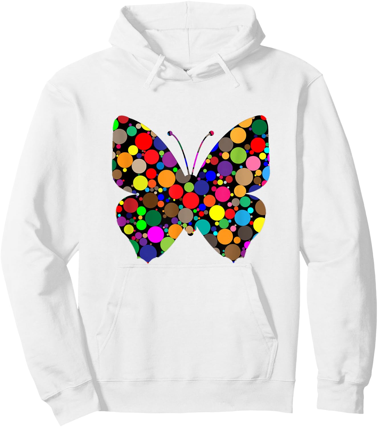 Colourful Butterfly International dot day Hoodie - Hoodie | White