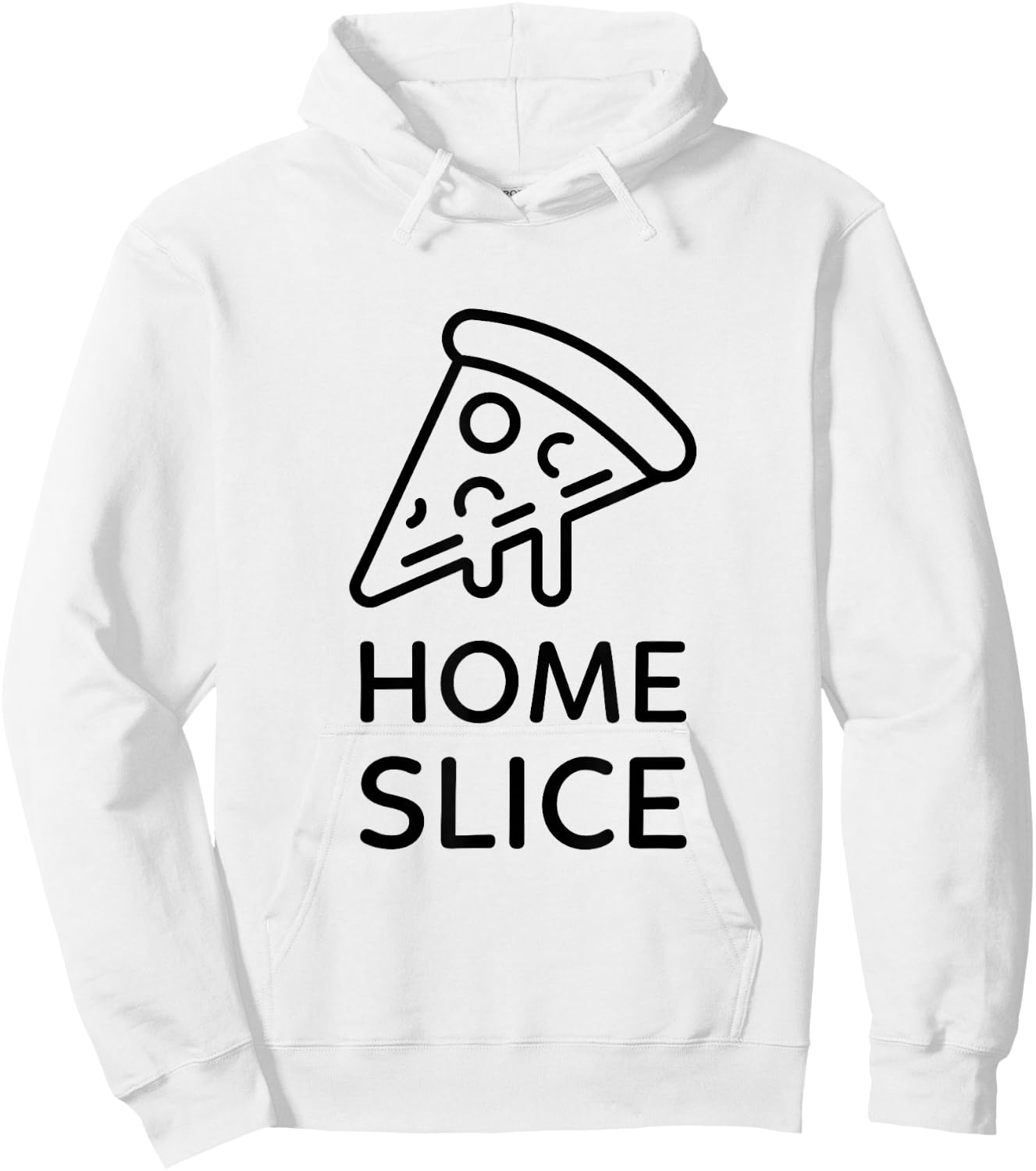 Home Slice Funny Pizza Lover Gift Hoodie - Hoodie | White