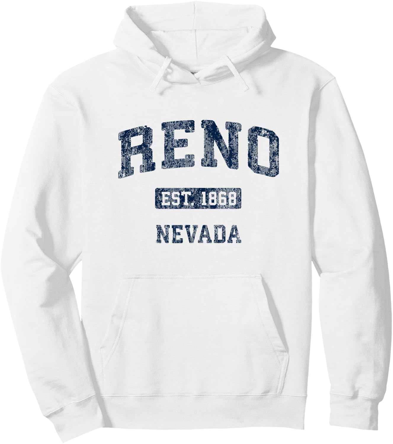 Reno Nevada NV Vintage Athletic Sports Design Hoodie - Hoodie | White