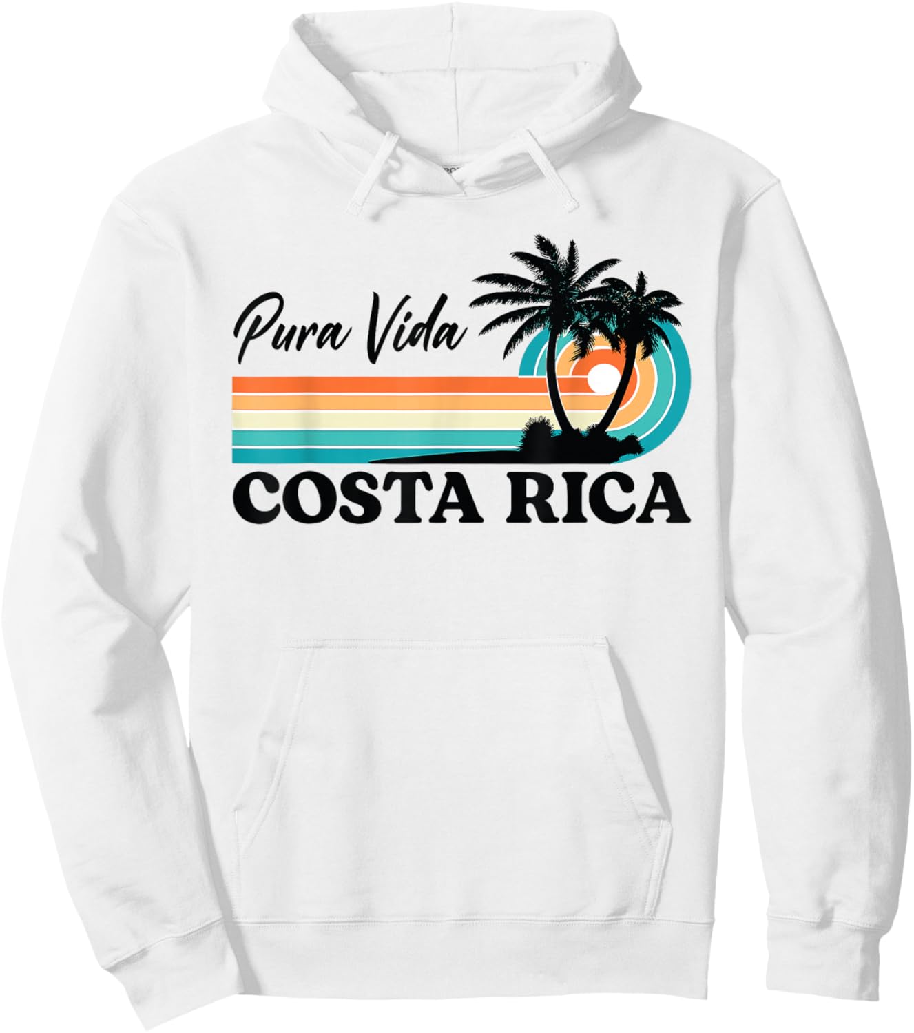 Costa Rica Retro Beach Vacation Costa Rica Souvenir Beach Hoodie - Hoodie | White
