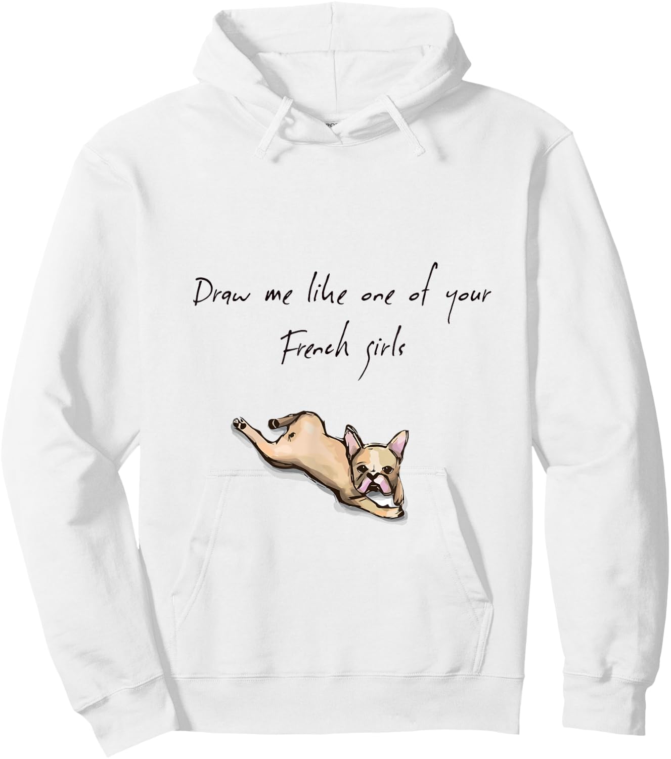 Draw Me Like One of Your French Girls: Dog Hoodie - Hoodie | White