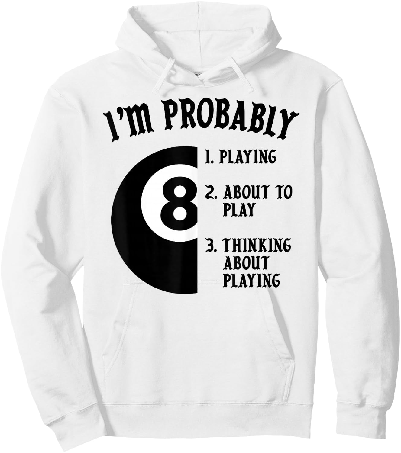 8-Ball Pool Player Billiards Novelty Gift Hoodie - Hoodie | White