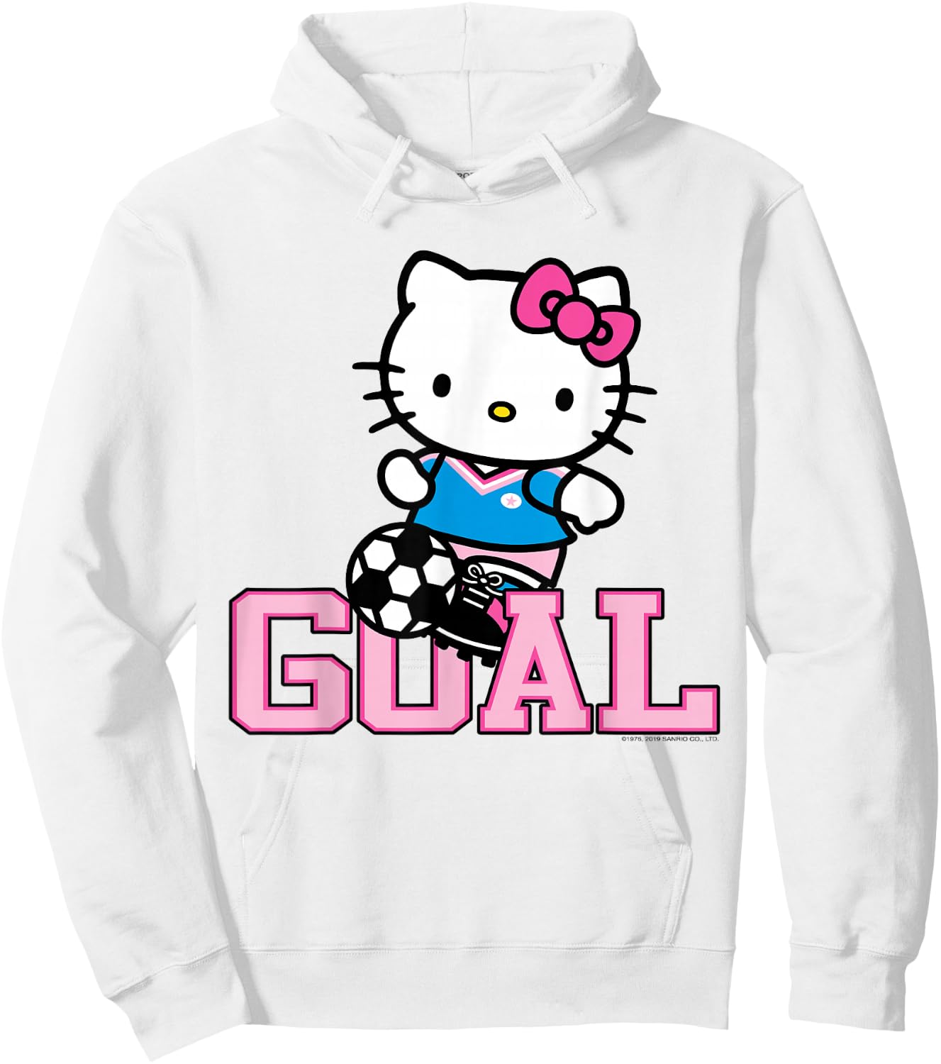 Hello Kitty Soccer Goal Sports Athlete Shirt Hoodie - Hoodie | White