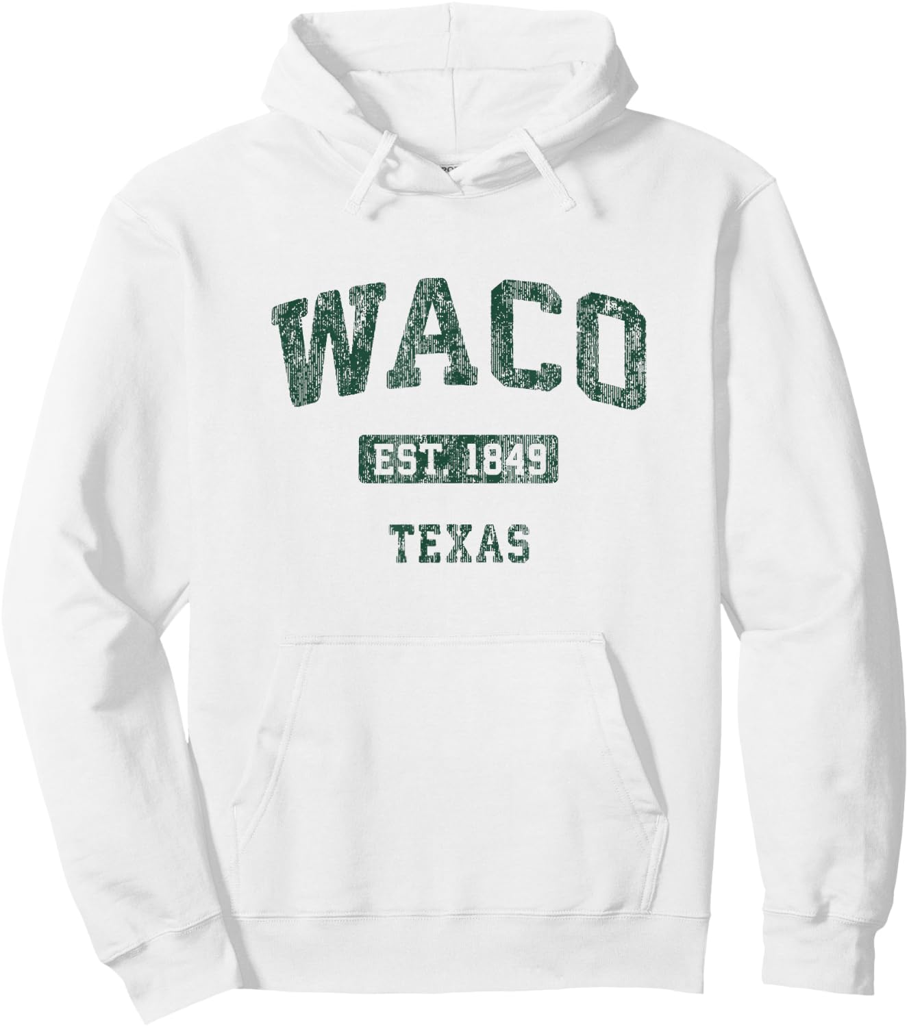 Waco Texas TX Vintage Athletic Sports Design Hoodie - Hoodie | White