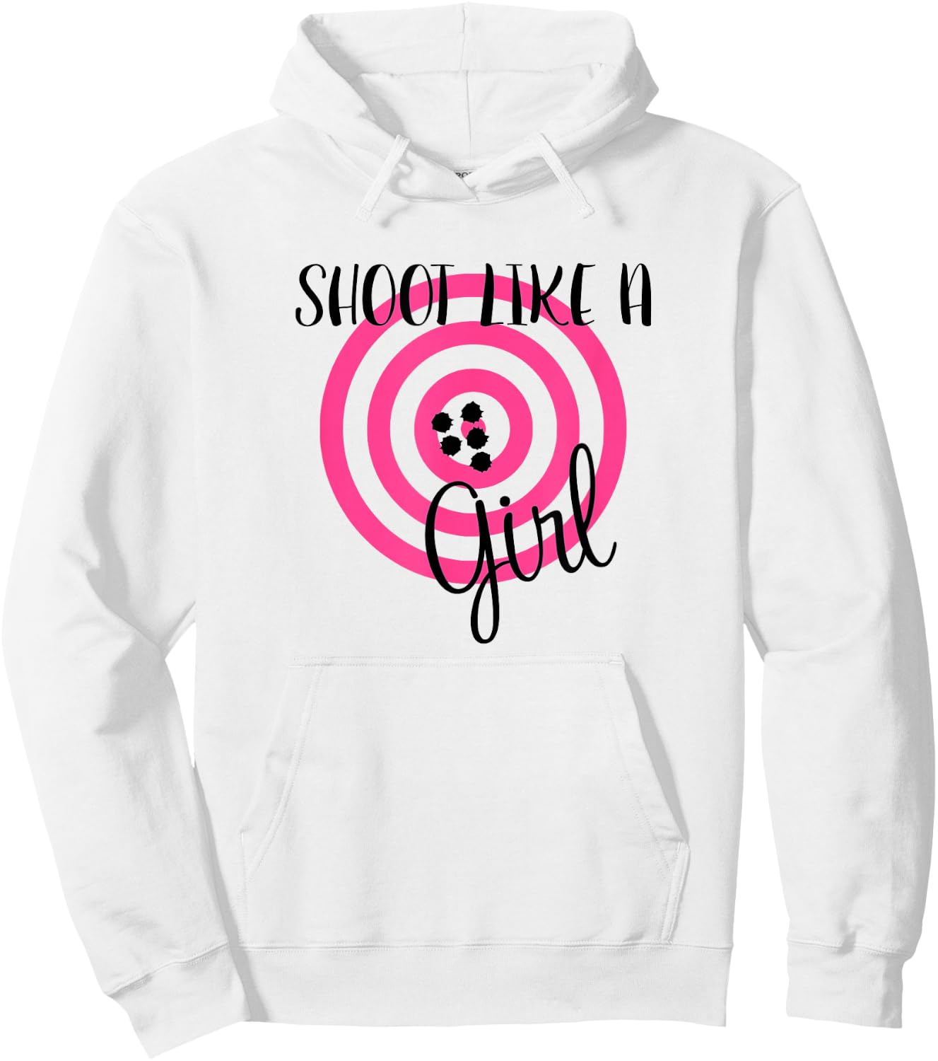 Shoot Like a Girl - Guns Ammo & America Clothing Co. Hoodie - Hoodie | White