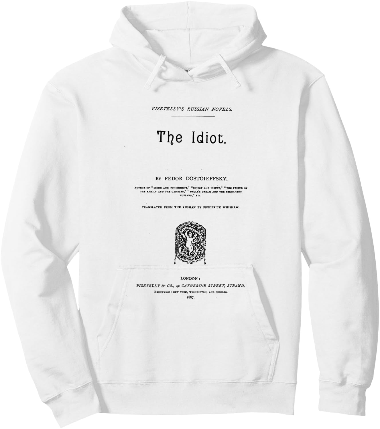 HIGH RESOLUTION The Idiot Fyodor Dostoevsky Title Page Hoodie - Hoodie | White