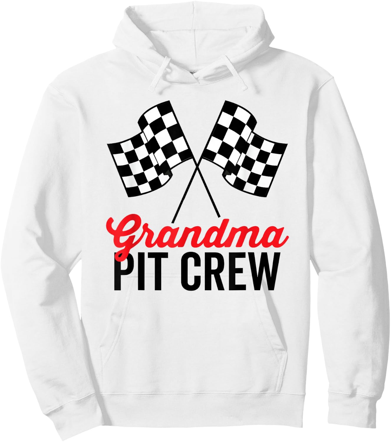 Grandma Pit Crew for Racing Party Costume Team Hoodie - Hoodie | White