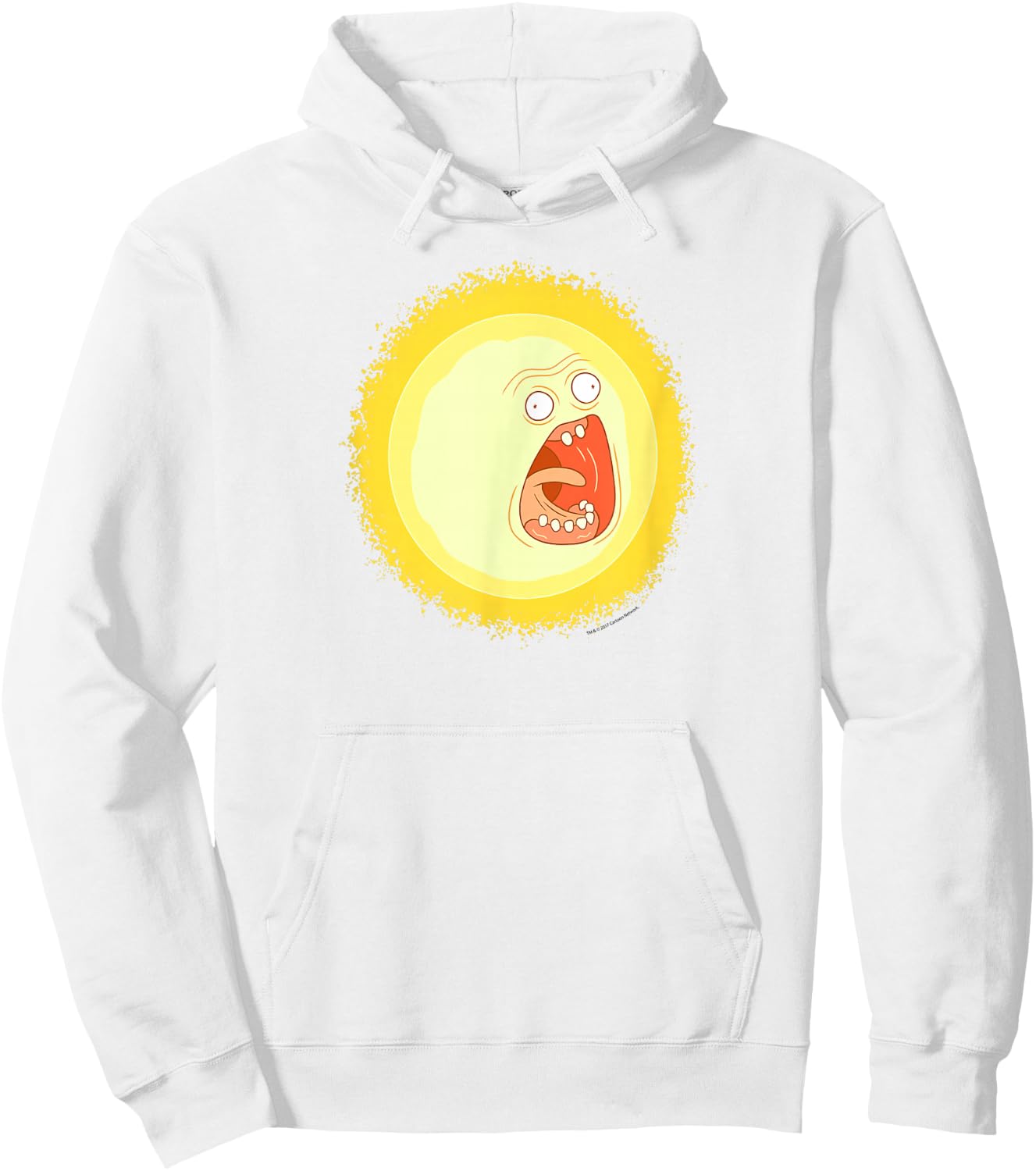 Rick and Morty Screaming Sun Hoodie - Hoodie | White