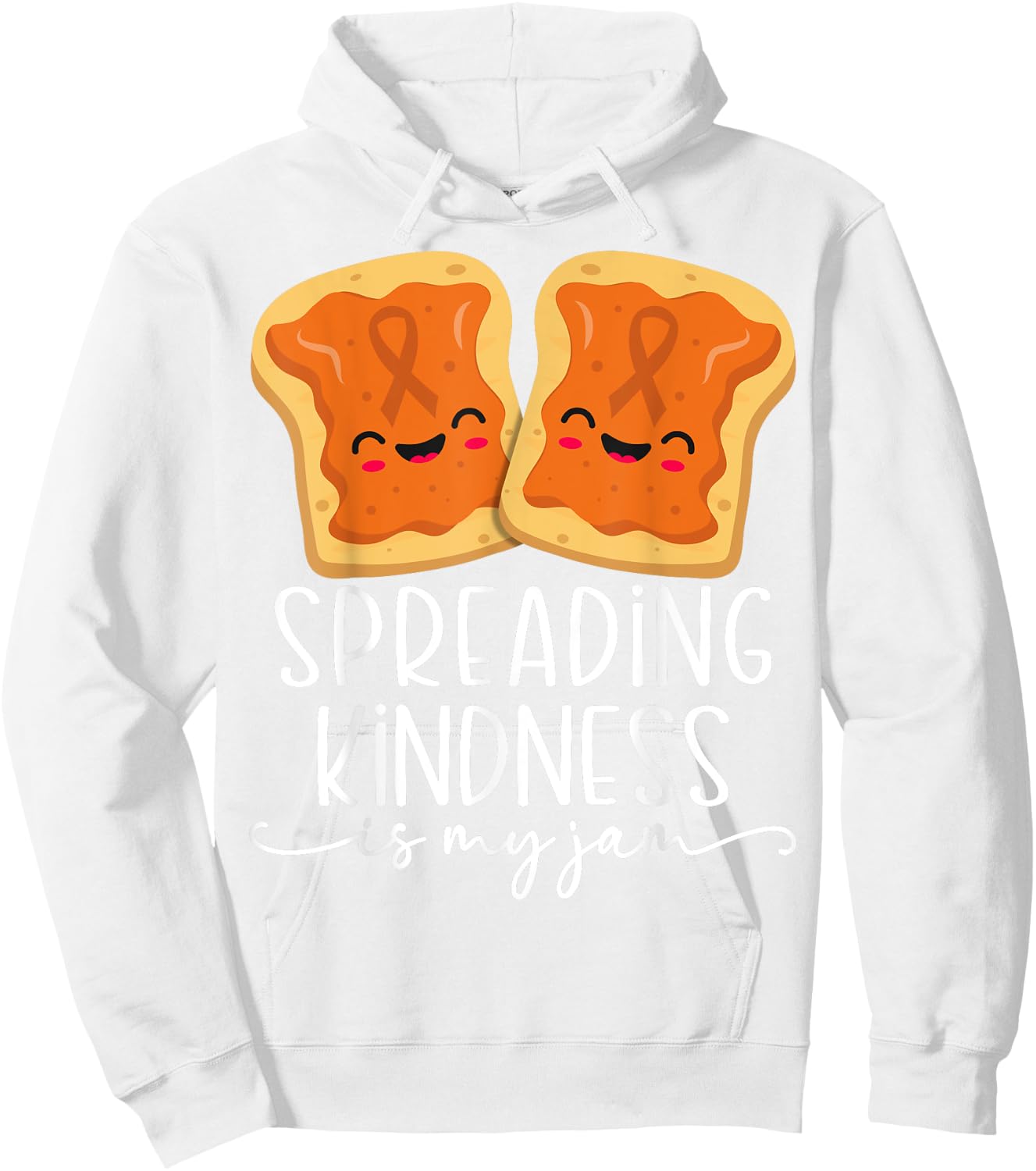 Spreading Kindness is My Jam Orange Unity Day Anti Bullying Hoodie - Hoodie | White