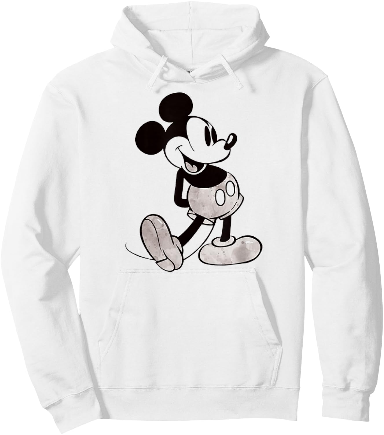 Disney - Black and White Mickey Mouse Hoodie - Hoodie | White