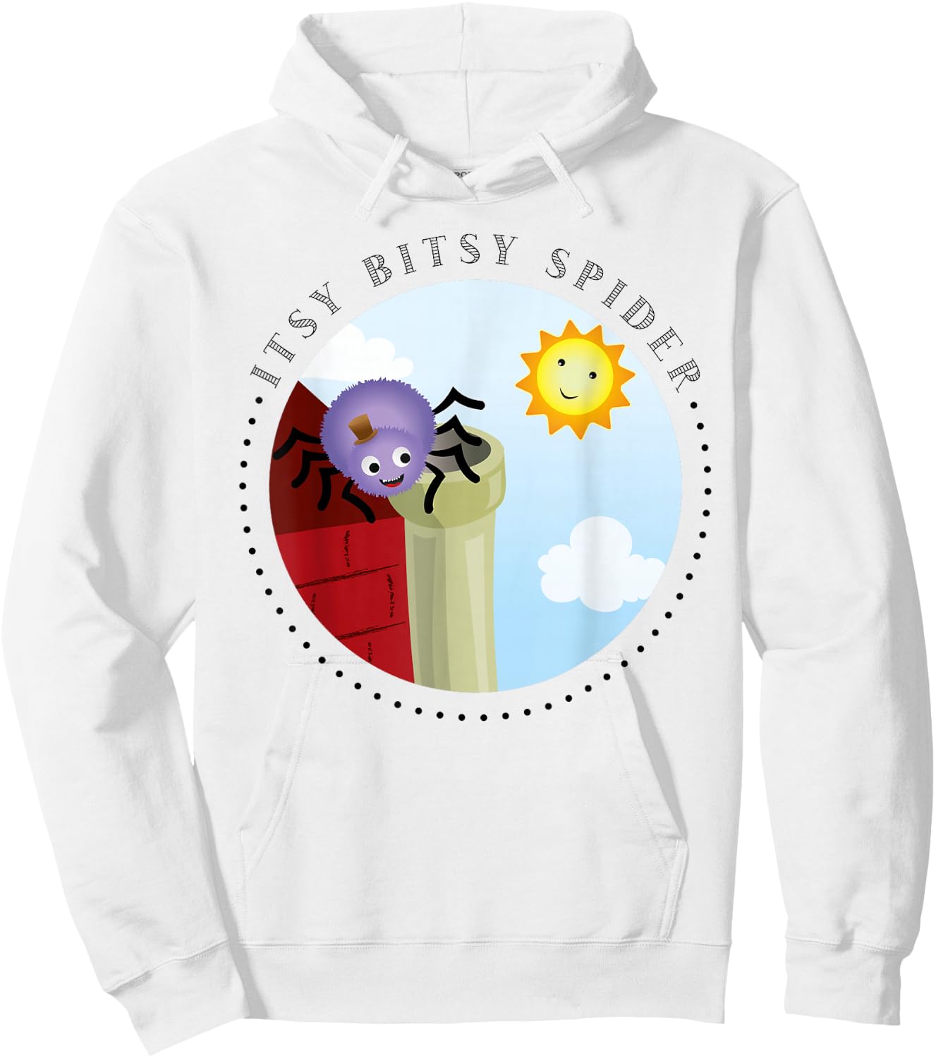 Itsy Bitsy Spider unique Nursery Rhymes Toddler Hoodie - Hoodie | White