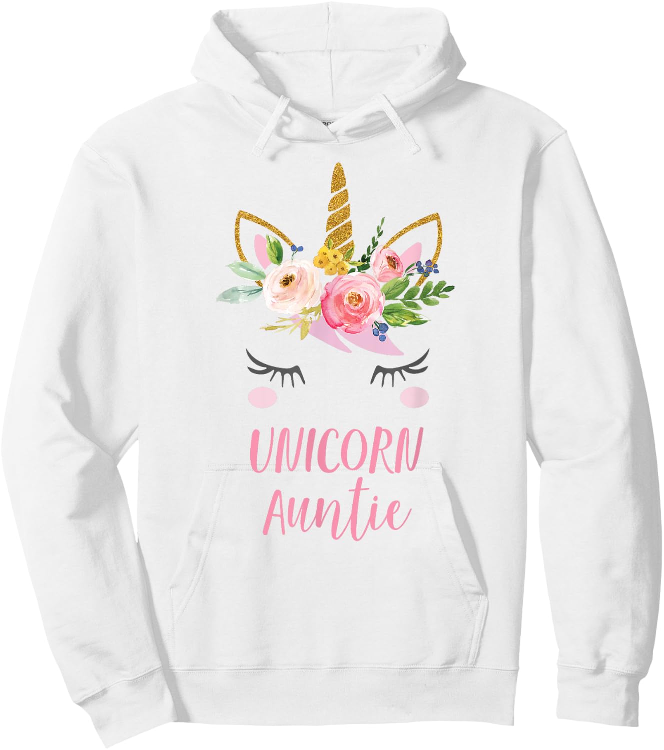 Cute Unicorn Aunt Shirt, Boho Auntie Unicorn Gift Hoodie - Hoodie | White