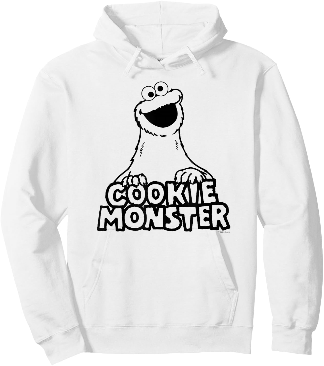 Sesame Street Vintage Cookie Monster T Shirt Hoodie - Hoodie | White