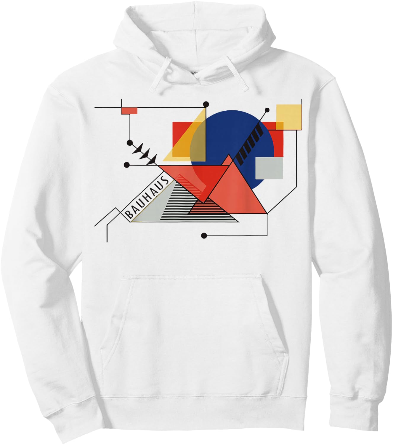 Bauhaus Movement Reproduction T Shirt, 1919 Artwork Hoodie - Hoodie | White