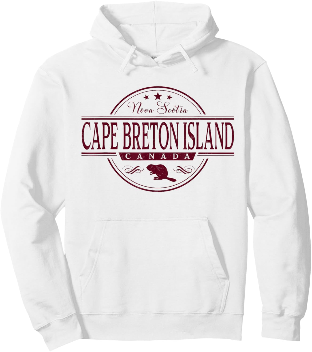 Cape Breton Island Nova Scotia Canada Label Hoodie - Hoodie | White