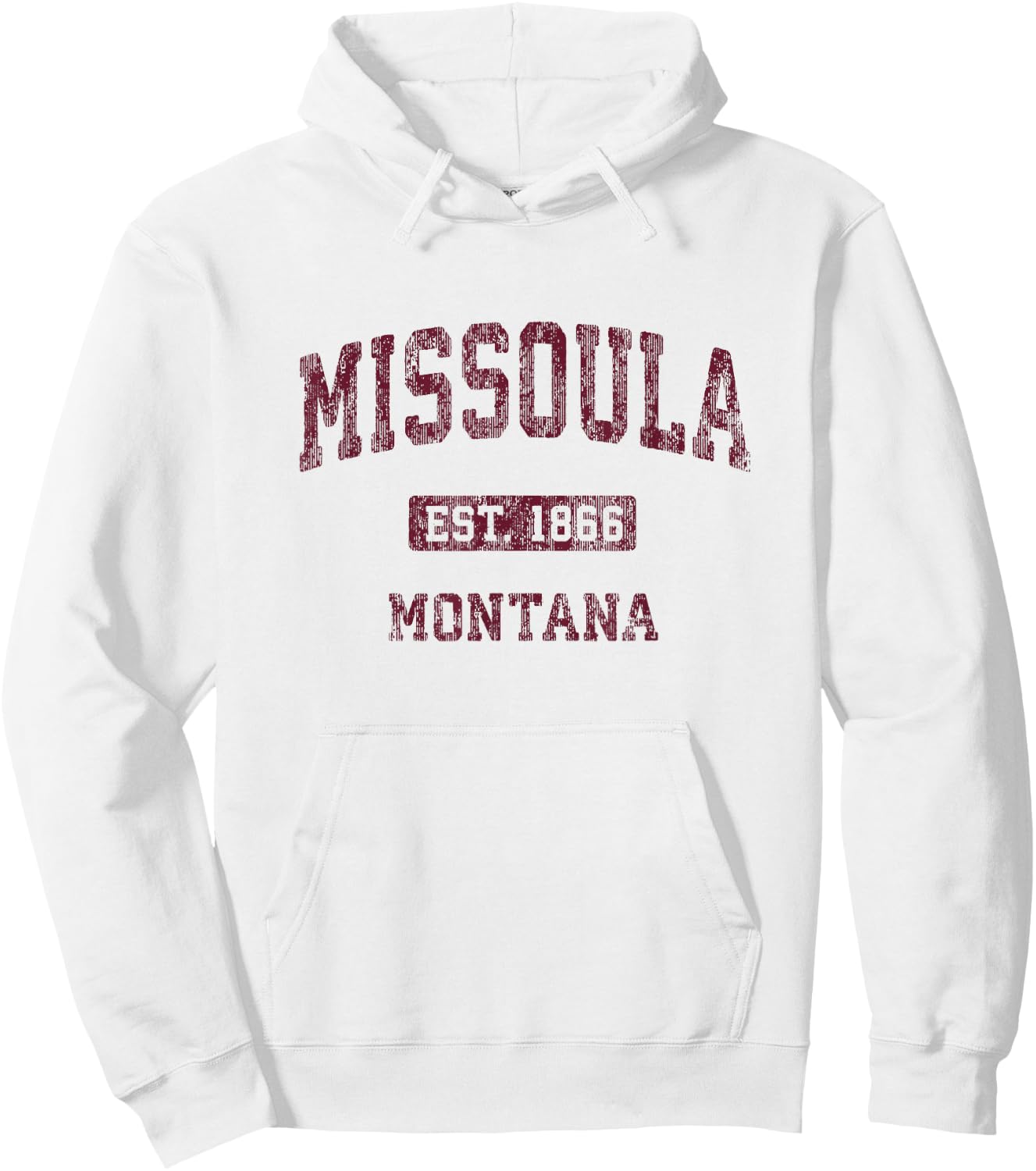 Missoula Montana MT Vintage Athletic Sports Design Hoodie - Hoodie | White
