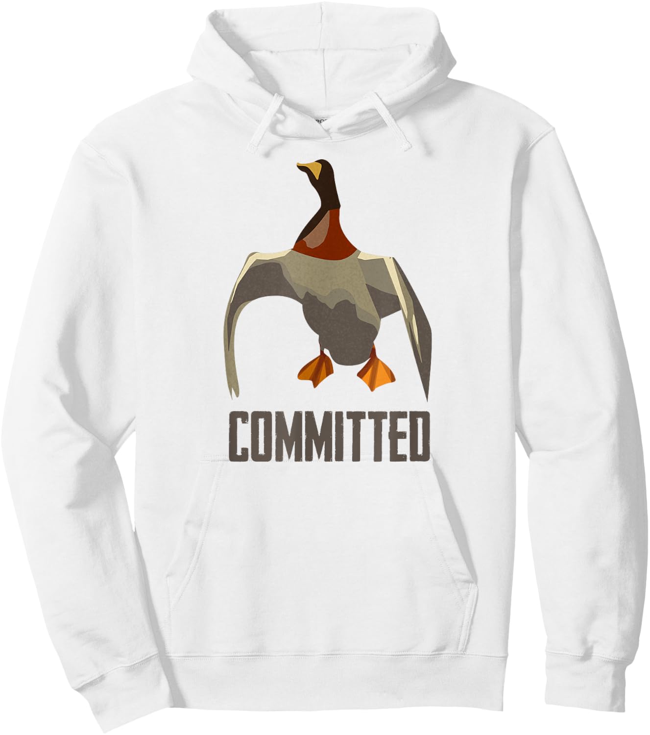 Committed Drake - Duck Hunting Shirt by Committed Waterfowl Hoodie - Hoodie | White